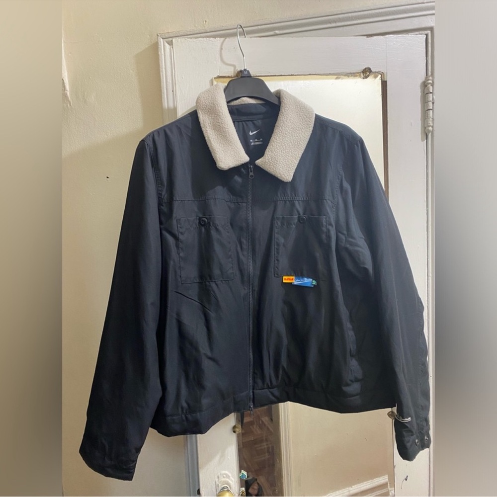 Nike Black Jacket with White Logo